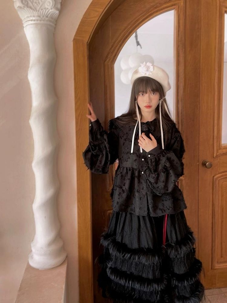 Lace Delicate Missy Long Half Skirt【s0000004906】