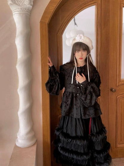 Lace Delicate Missy Long Half Skirt【s0000004906】