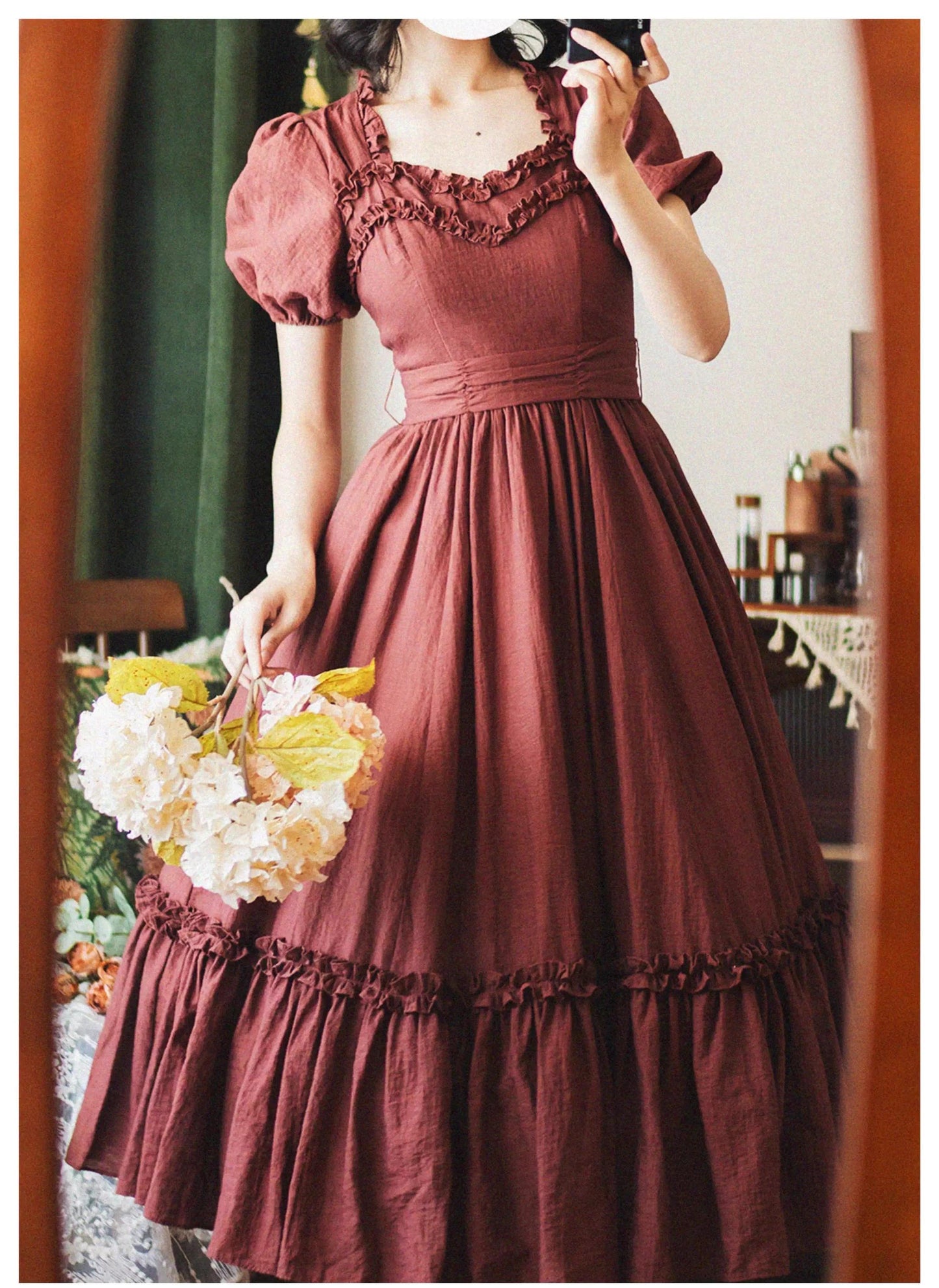 Forest Wardrobe - Forest Pastoral - Elegant Lolita Square Neck Long OP
