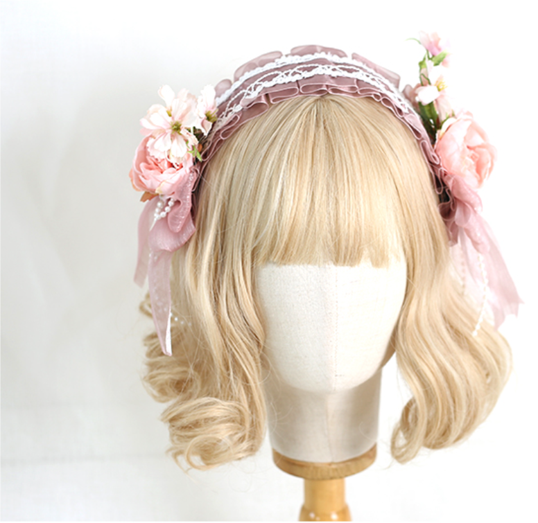 Xiaogui - Elegant Lolita Floral Lace Handmade Headband