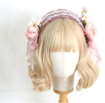 Xiaogui - Elegant Lolita Floral Lace Handmade Headband