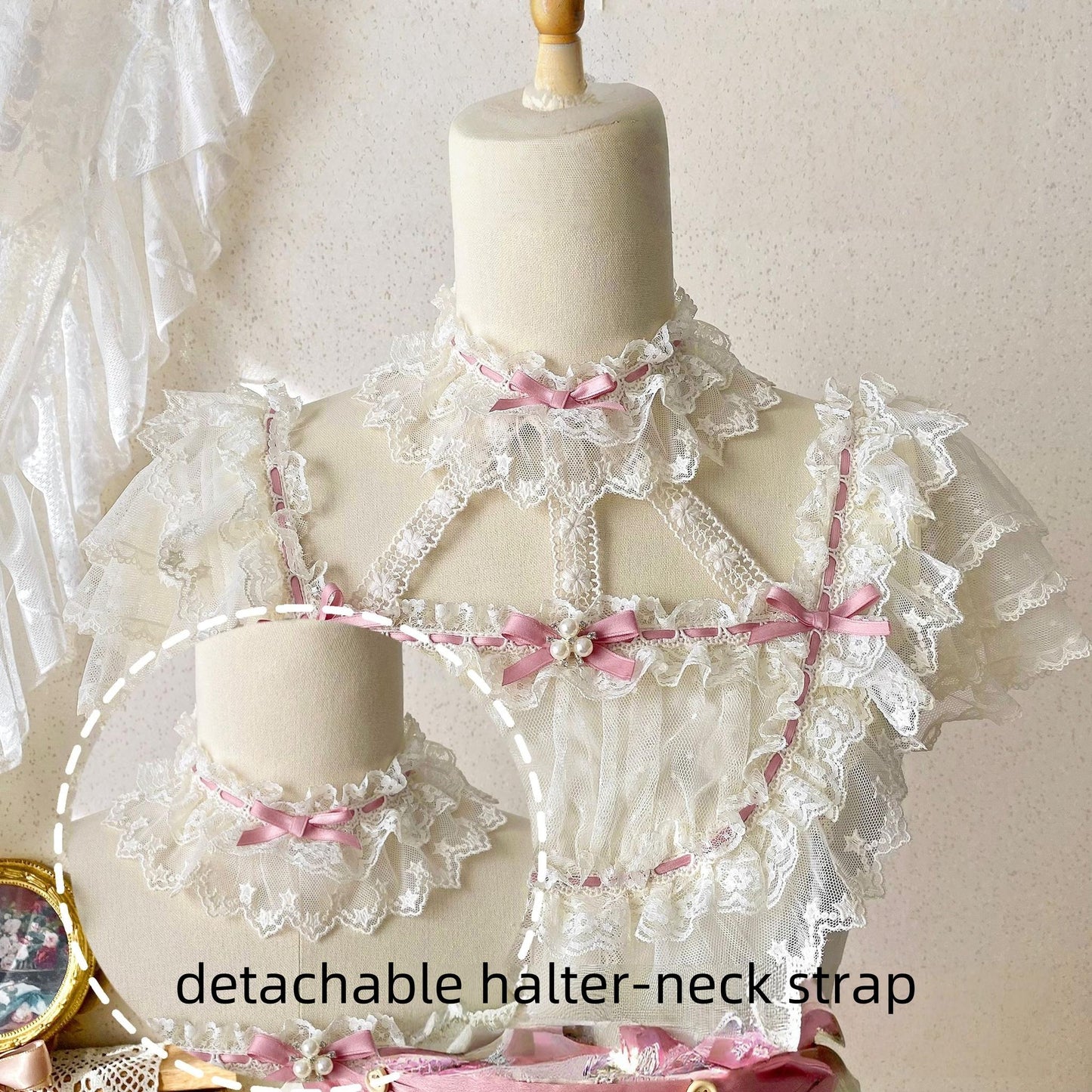 Uncle's Workshop - Fluttering Cherry Spring Strings - Cotton Sweet Lolita JSK Dress