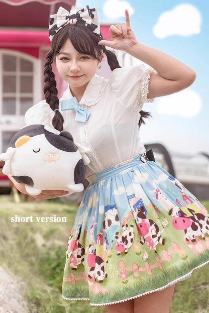 Chemical Romance - Sweetheart Farm - Sweet Lolita SK Cow Print Lolita Dress