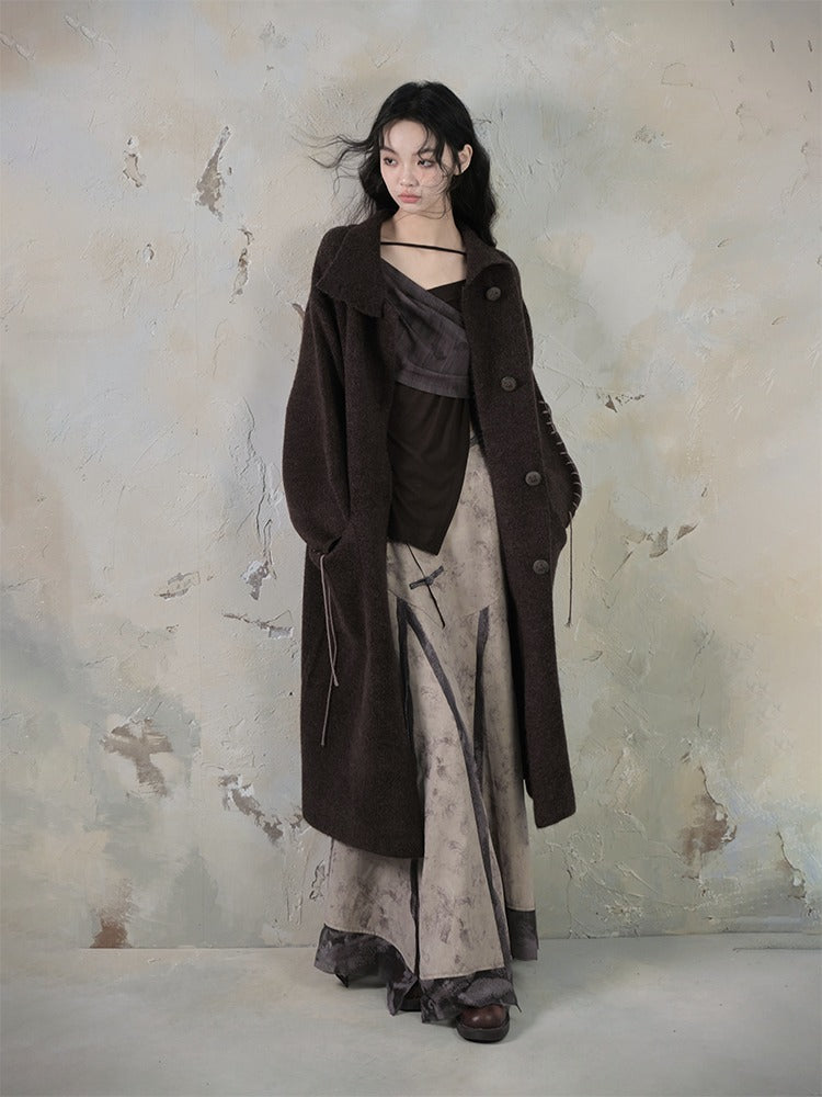 V-neck Strap Design Irregular Knitted Tops【s0000004381】