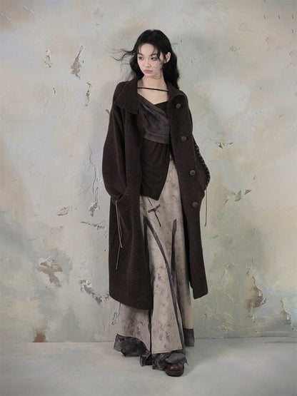 V-neck Strap Design Irregular Knitted Tops【s0000004381】