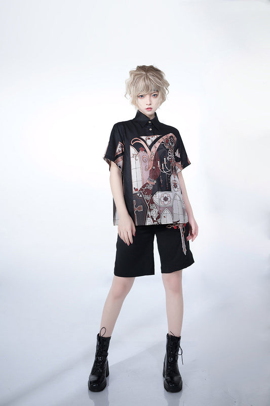 Princess Chronicles - Night Instructions - Short Sleeve Ouji Blouse