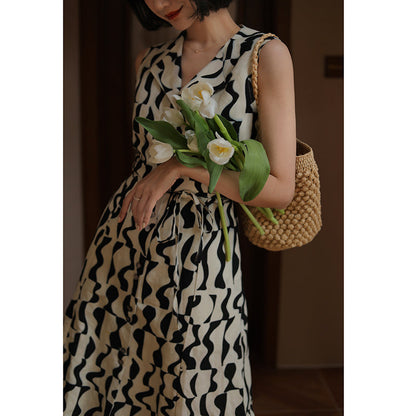 Geometric pattern classical dress