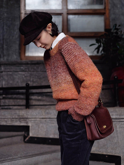 color gradation knit sweater