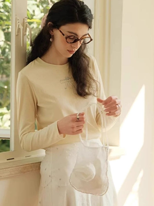 Transparent Long Sleeve Tee【s0000007488】