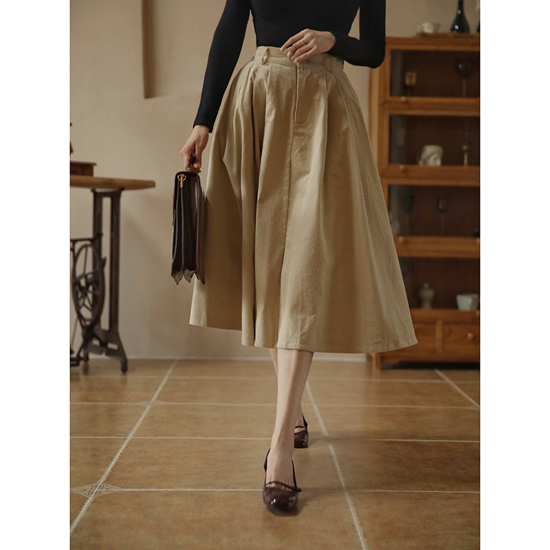 Lady Corduroy Umbrella Skirt