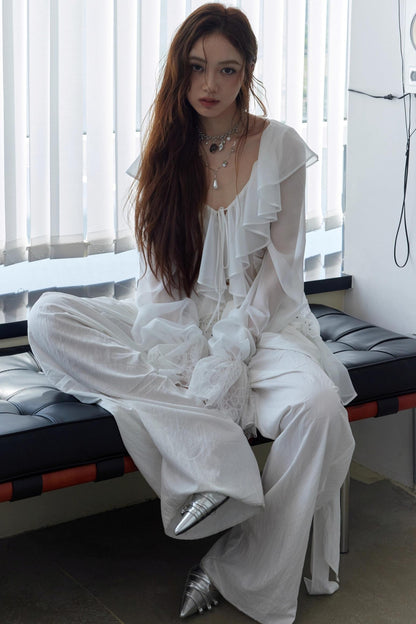 Airy Andromeda Style White Blouse