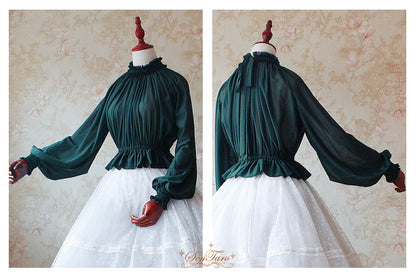 SenTaro - Little Pudding - Long Puff Sleeve Lolita Blouse