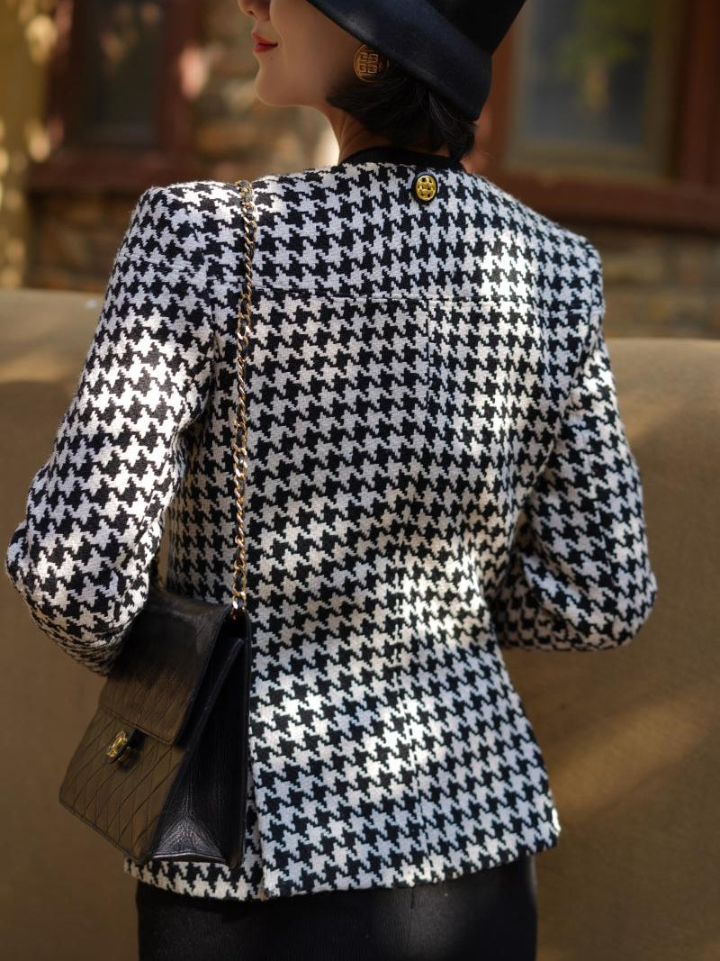 houndstooth tweed jacket