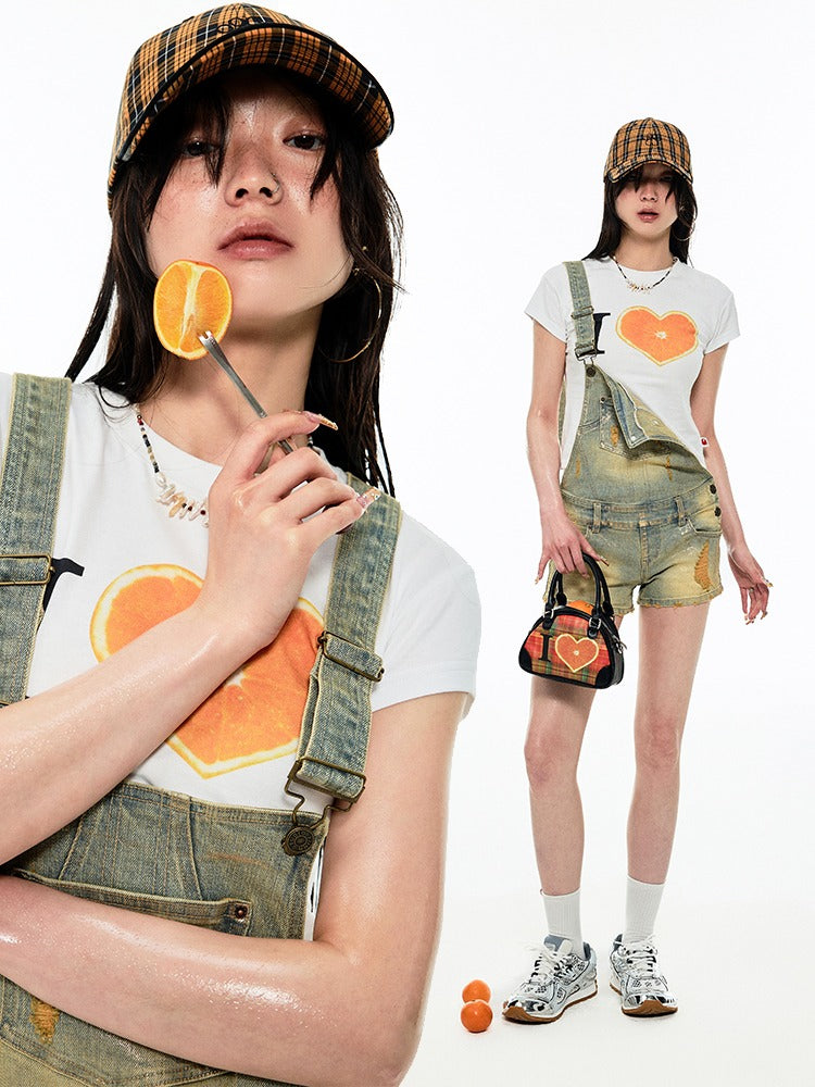 Summer Fruit Print Tee【s0000009141】