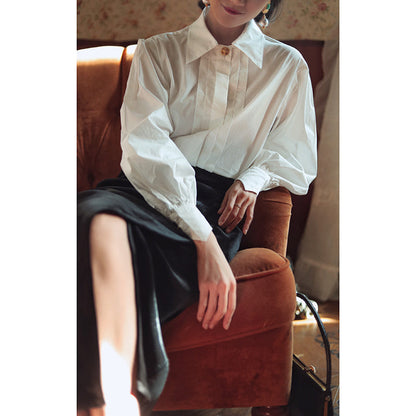 Lady White Classical Blouse