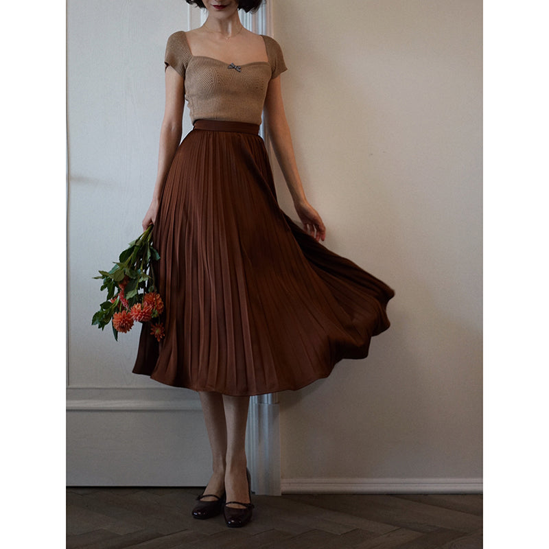 Western Ladies Elegant Pleated Skirt