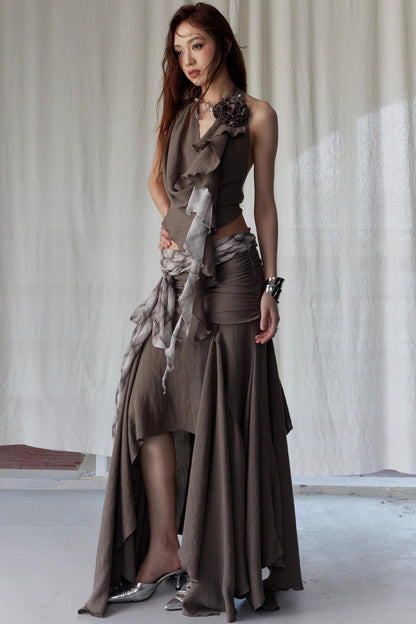 Asymmetrical Swing Vest & Skirt Set-Up