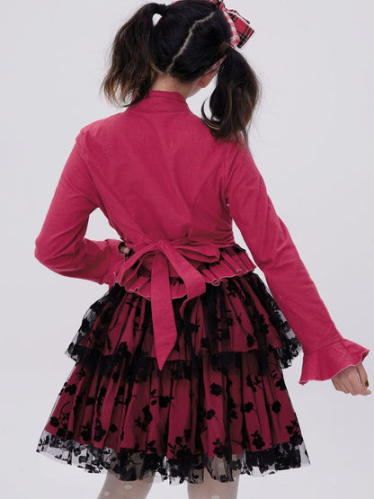 Showa Retro Sweet & Cute Bowknot Frilled Lolita Shirt【s0000003181】