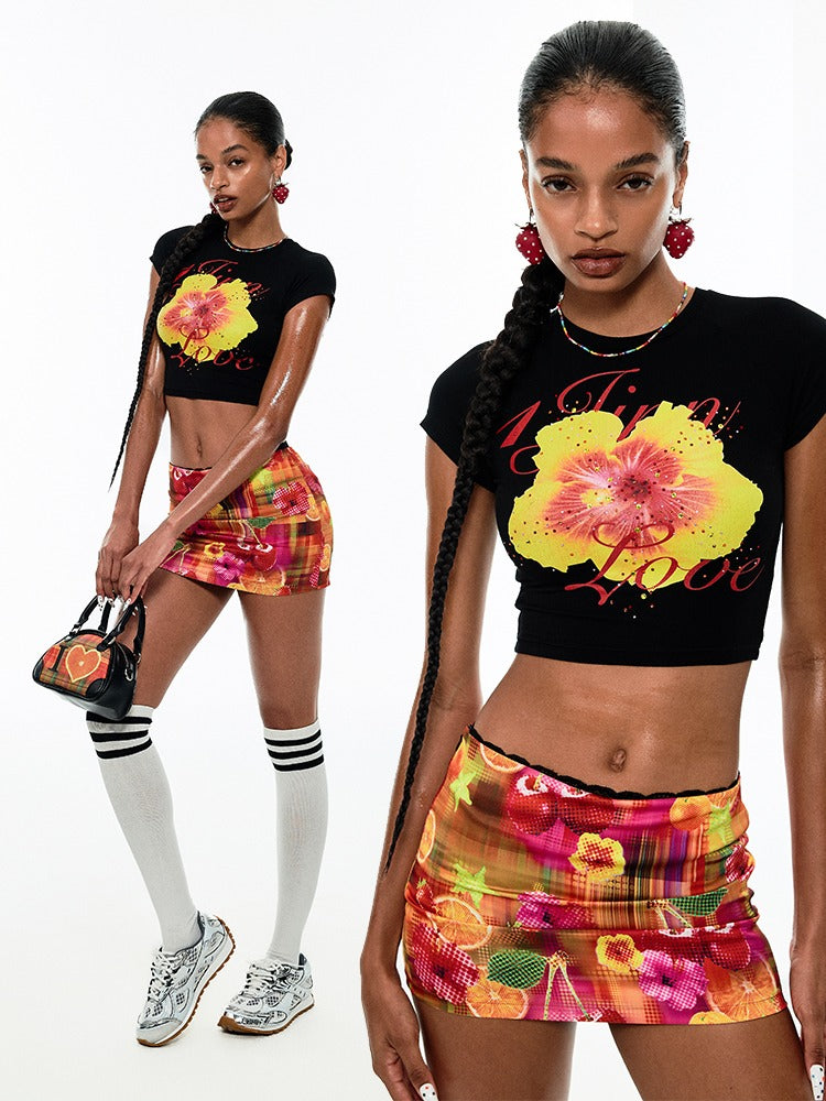 Fruit Print Hip Cover Mini Skirt【s0000009129】