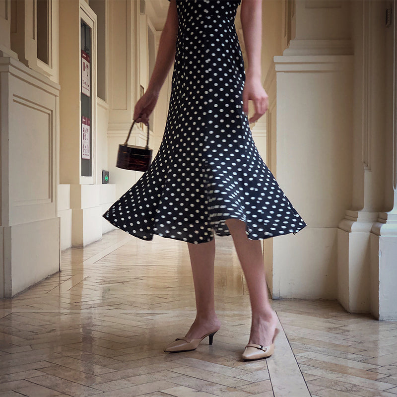 Western classic polka dot dress