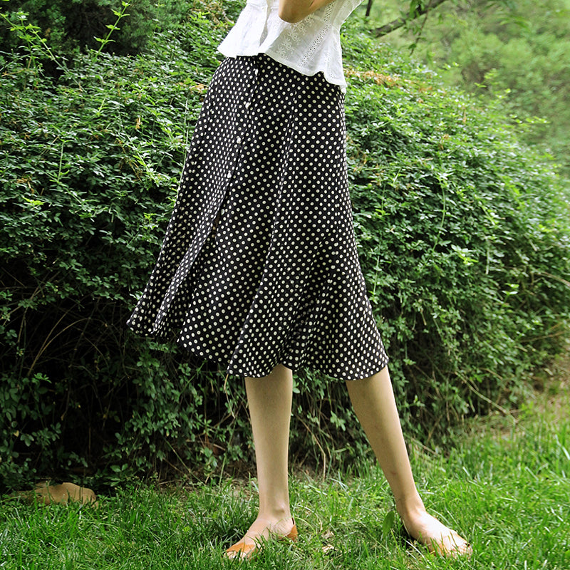 Countess Polka Dot Fishtail Skirt