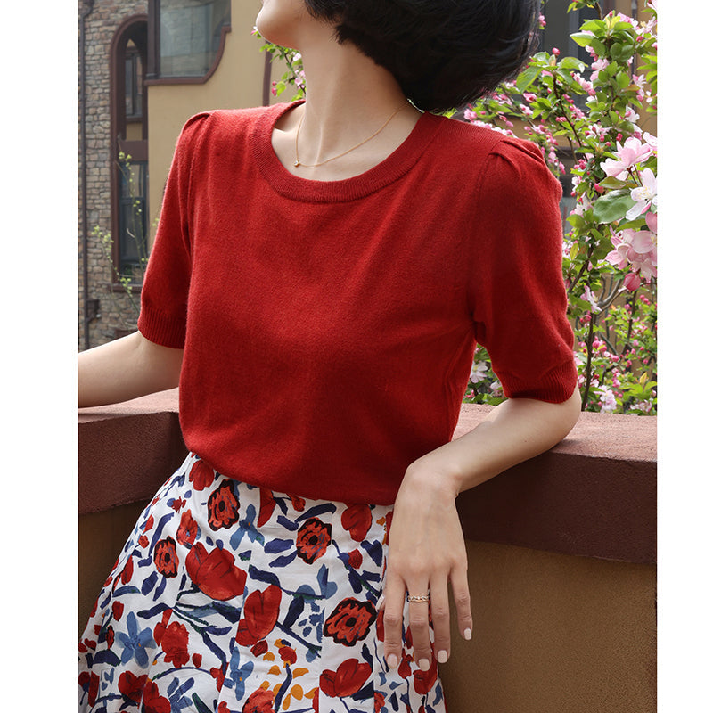 Crimson Lady Slim Retro Knit