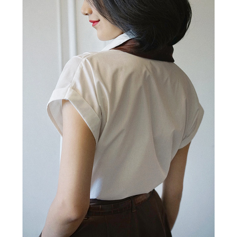 Western lady's vintage white blouse