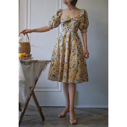 Flower field vintage dress