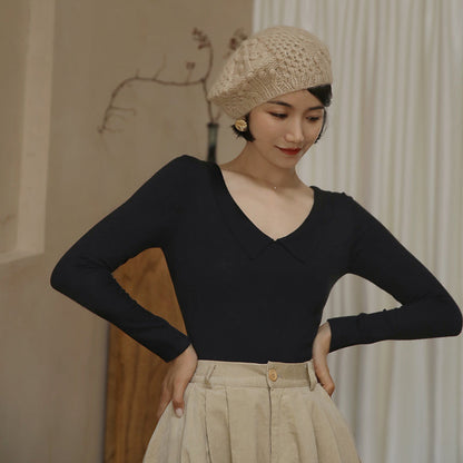 Lady's elegant slim knit