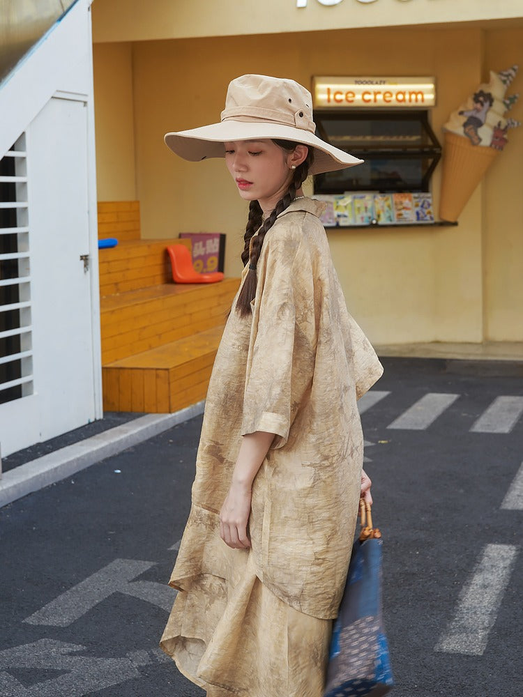 Jacquard Retro Chinese Style Loose Shirt & Pants Skirt Set Up【s0000002978】