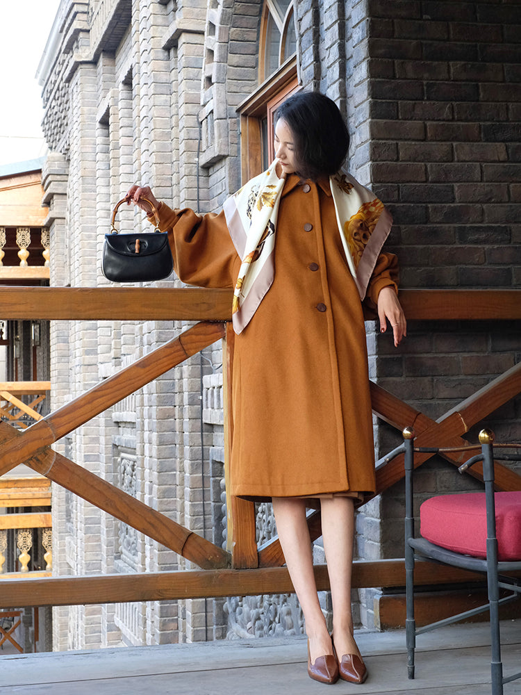 Western lady classical wool coat