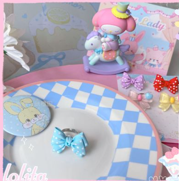 Bear Doll - Kawaii and Sweet Lolita Bowknot Ring