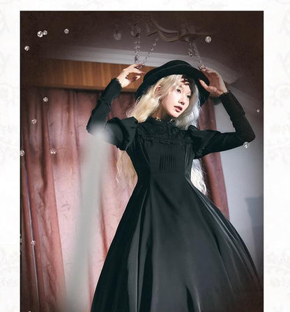 KINOKOKO - Aslan Blessings - Classic Lolita OP Seven-panel Slim Fit Dress with Cape