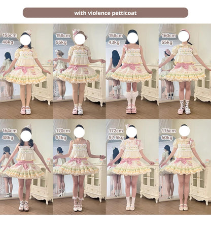 Mewroco - Decorative Cake - Sweet Lolita JSK Camisole Jumper Dress