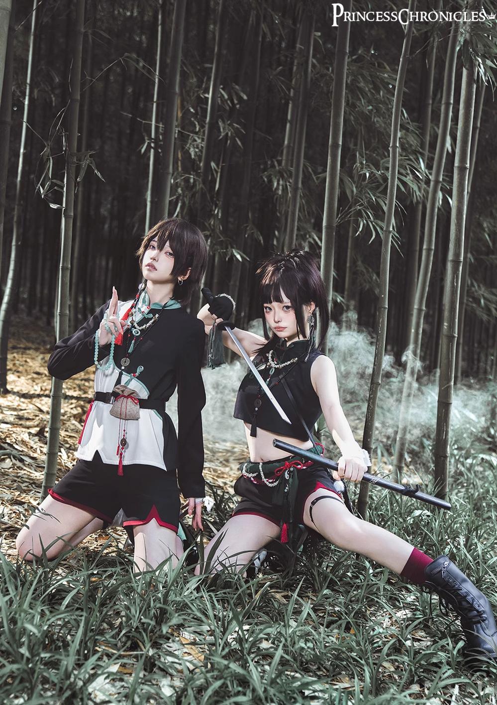 Princess Chronicles - Bamboo Panda - Han Lolita Shirt Full Set Chinese Style Unisex Set