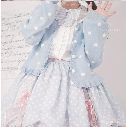 MIST - Little Heart - Sweet Lolita Thick Cardigan Sweater Coat