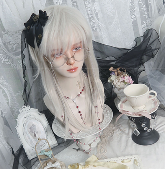 PippiPalace - Shikigami - Silver Gray Ancient Crown Wig