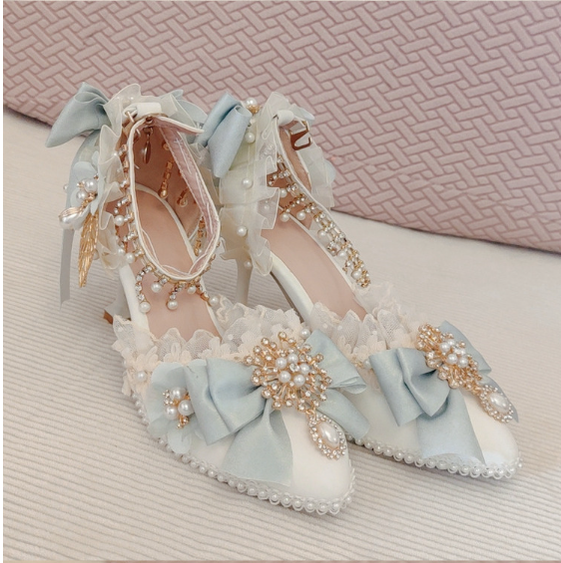 Cat Fairy - Gorgeous Lolita Tea Party Necklace, High Heels Shoes and BNT Hat