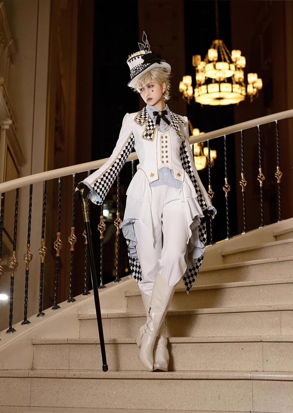 Immortal Thorn - Lost Alice - Ouji Lolita Coat Checkered Prince Outwear