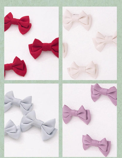 ZJstory - Sonnet Summer - Sweet Lolita Accessory Set Bow KC Hairband Waist Tie