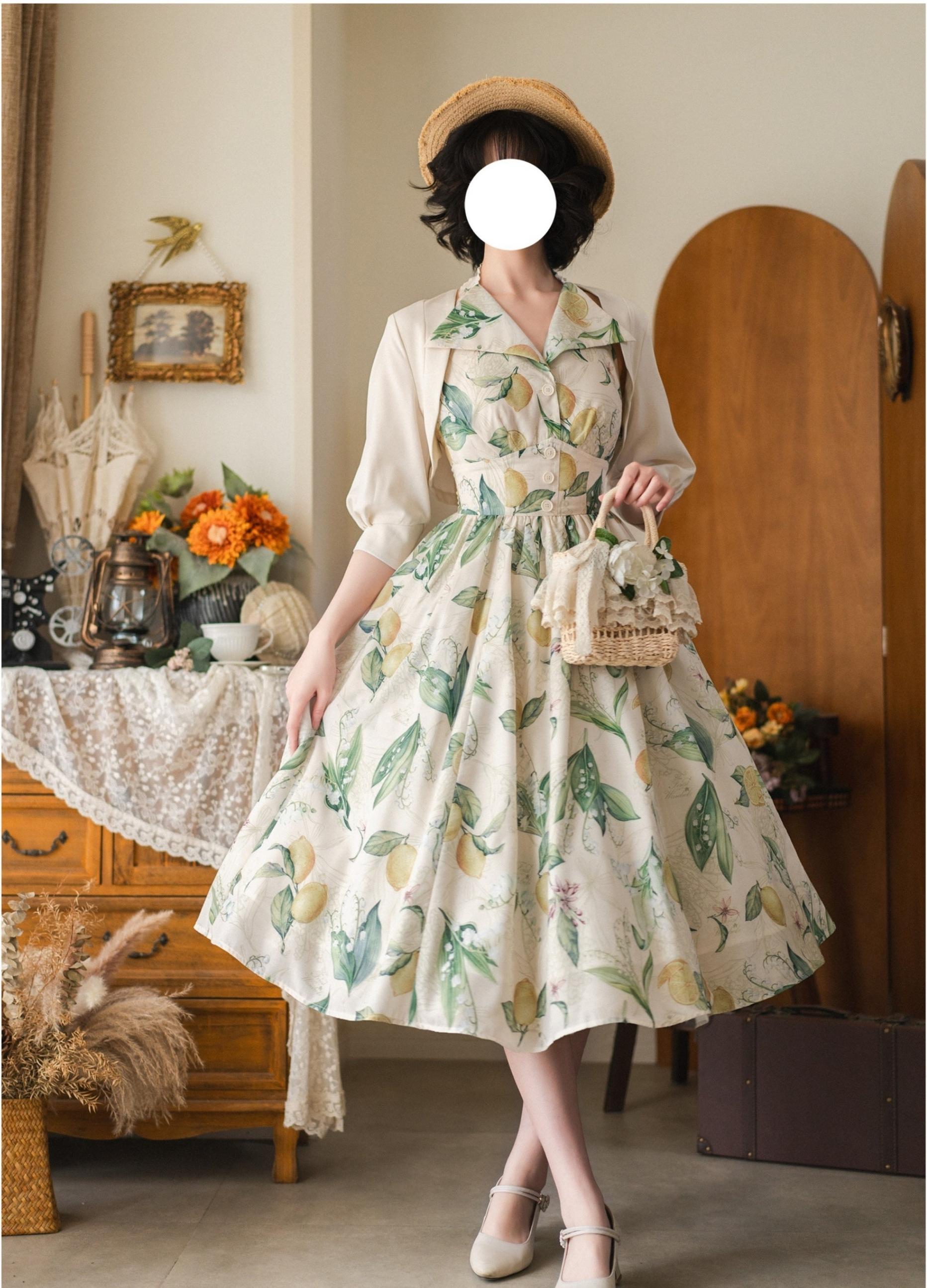 Forest Wardrobe - Afternoon Forest - Vintage Lolita Bolero for Summer Days