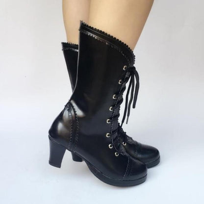 Antaina - Elegant Lolita Heel Boots Kawaii Shoes