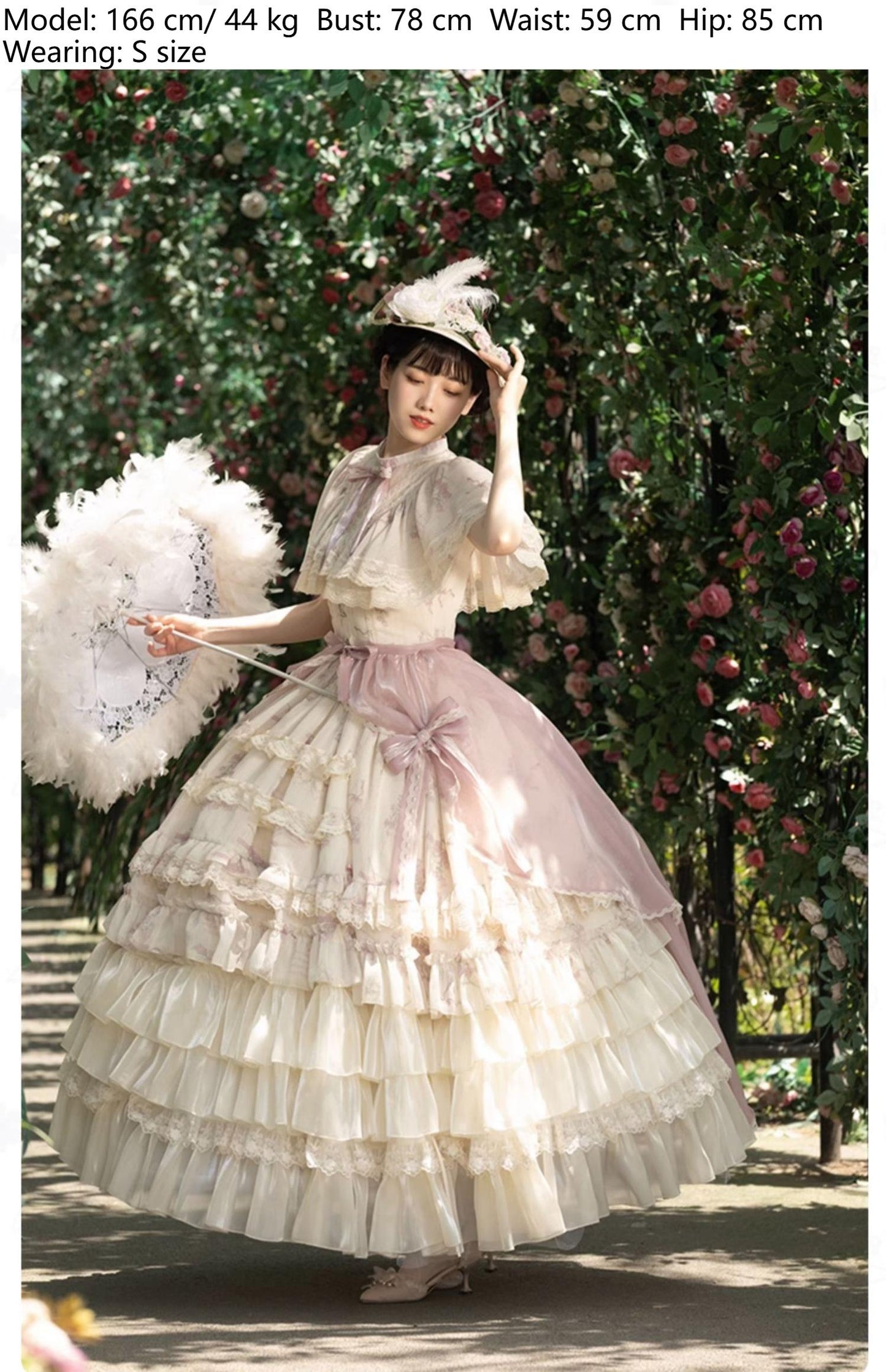 With PUJI - Nanke - Edwardian Collar Classic Lolita OP Dress Outfit