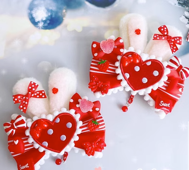 Sweetheart Endless - Sweet Lolita Lace Rabbit Ears Cuffs Multicolor