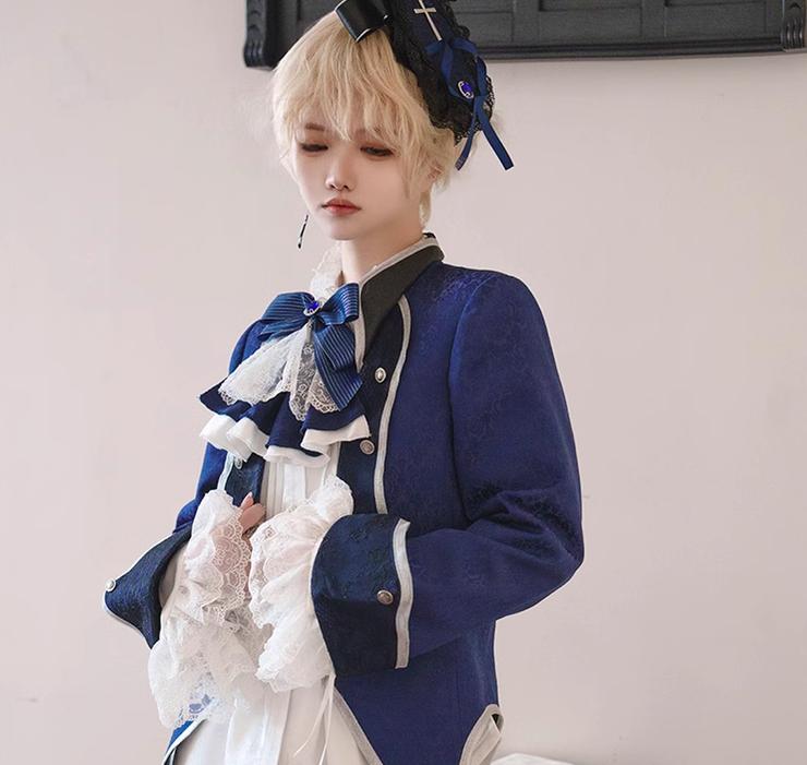 CastleToo - Coffin of Pilgrimage - Medieval European Ouji Lolita Shirt & Pants Suit