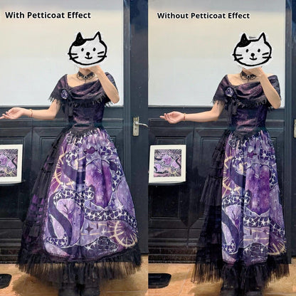 Krncrlo - Laocoon - Gothic Lolita SK Suit With Purple Snake & Apple Print