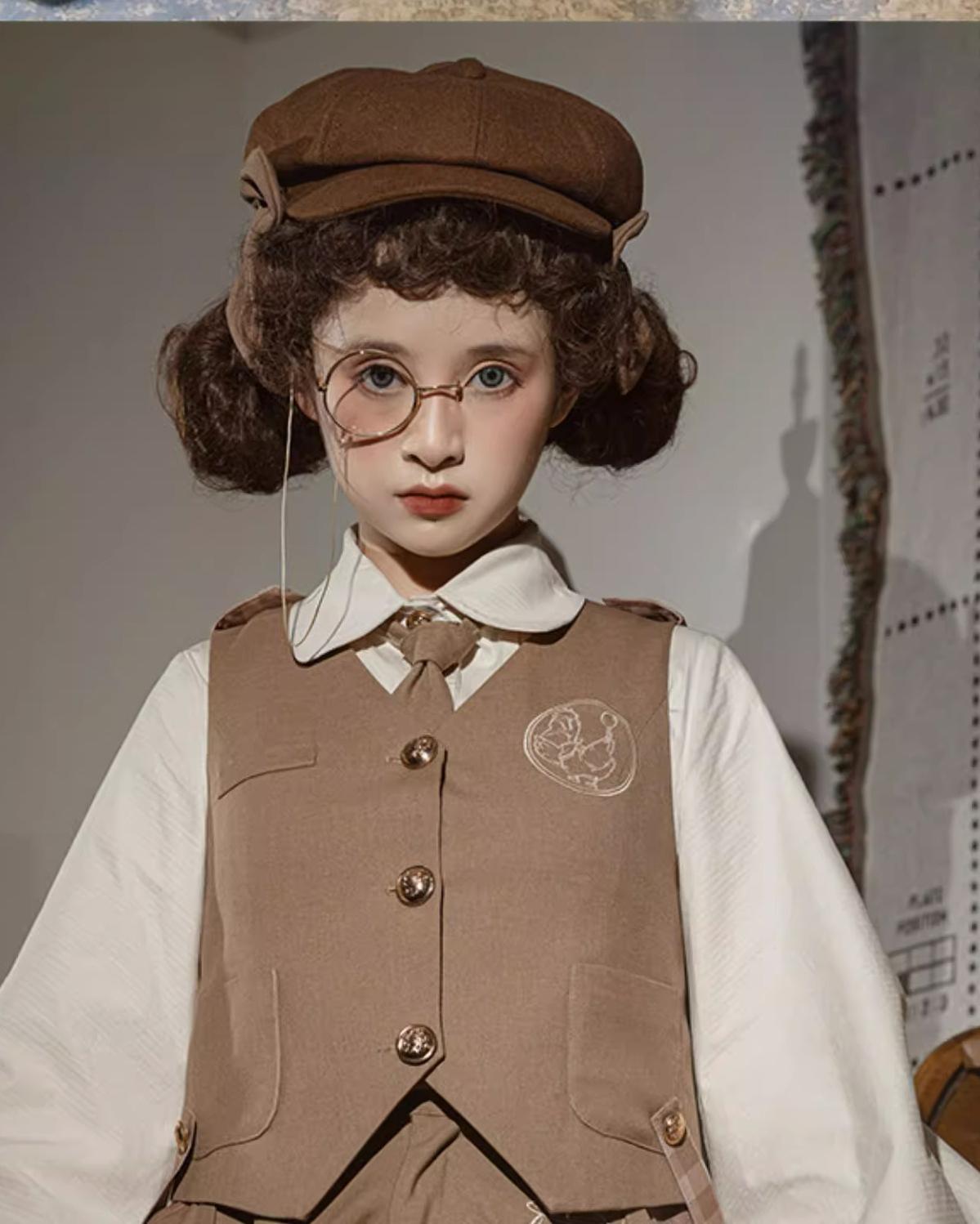 Piggy Bun - Famous Detective Goose - Ouji Lolita Shorts Set, Pockets