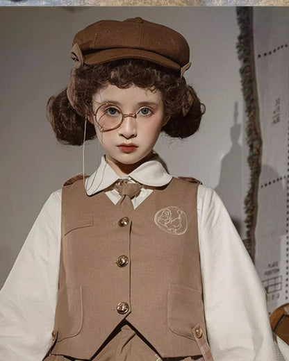 Piggy Bun - Famous Detective Goose - Ouji Lolita Shorts Set, Pockets