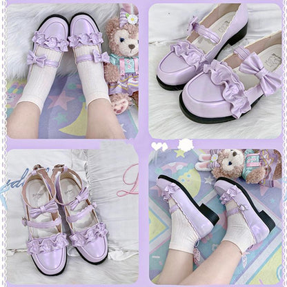 Sheep Puff - Mei Lulu - Lolita Japanese Lace Single Shoes