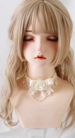 Xiaogui - Elegant Lolita Lace Camellia Necklace